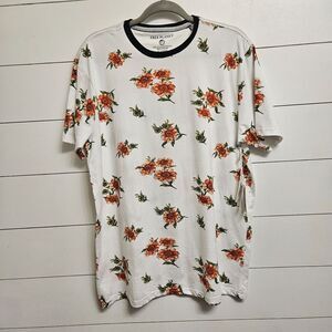 Free‎ Planet Crew Neck T-shirt Mens XL NWT 100% Organic Cotton Sunflowers